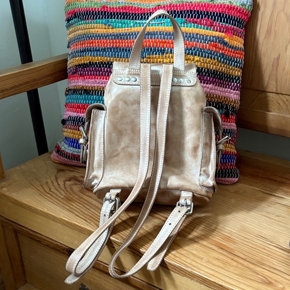 Freebird Beige Leather Backpack - Picture 6 of 6